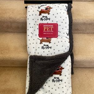 Dachshund themed throw blanket.
